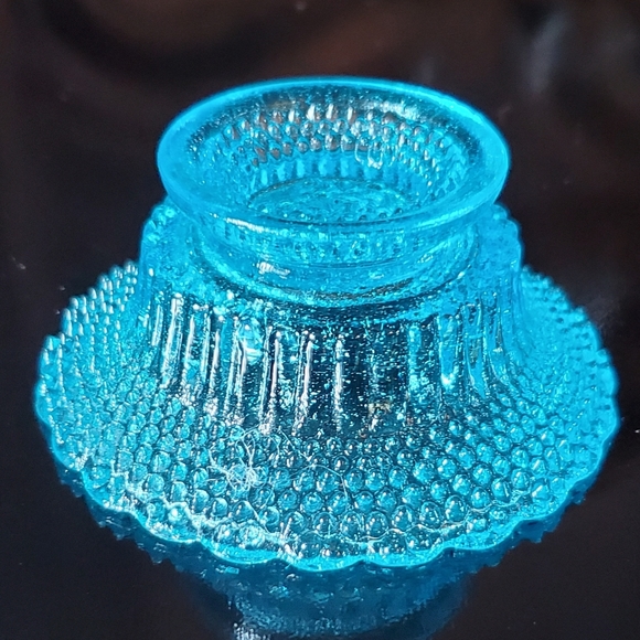 Vntg Degenhart ⭐️Star and Dewdrop💧 Aqua Salt Cellar - Picture 3 of 10